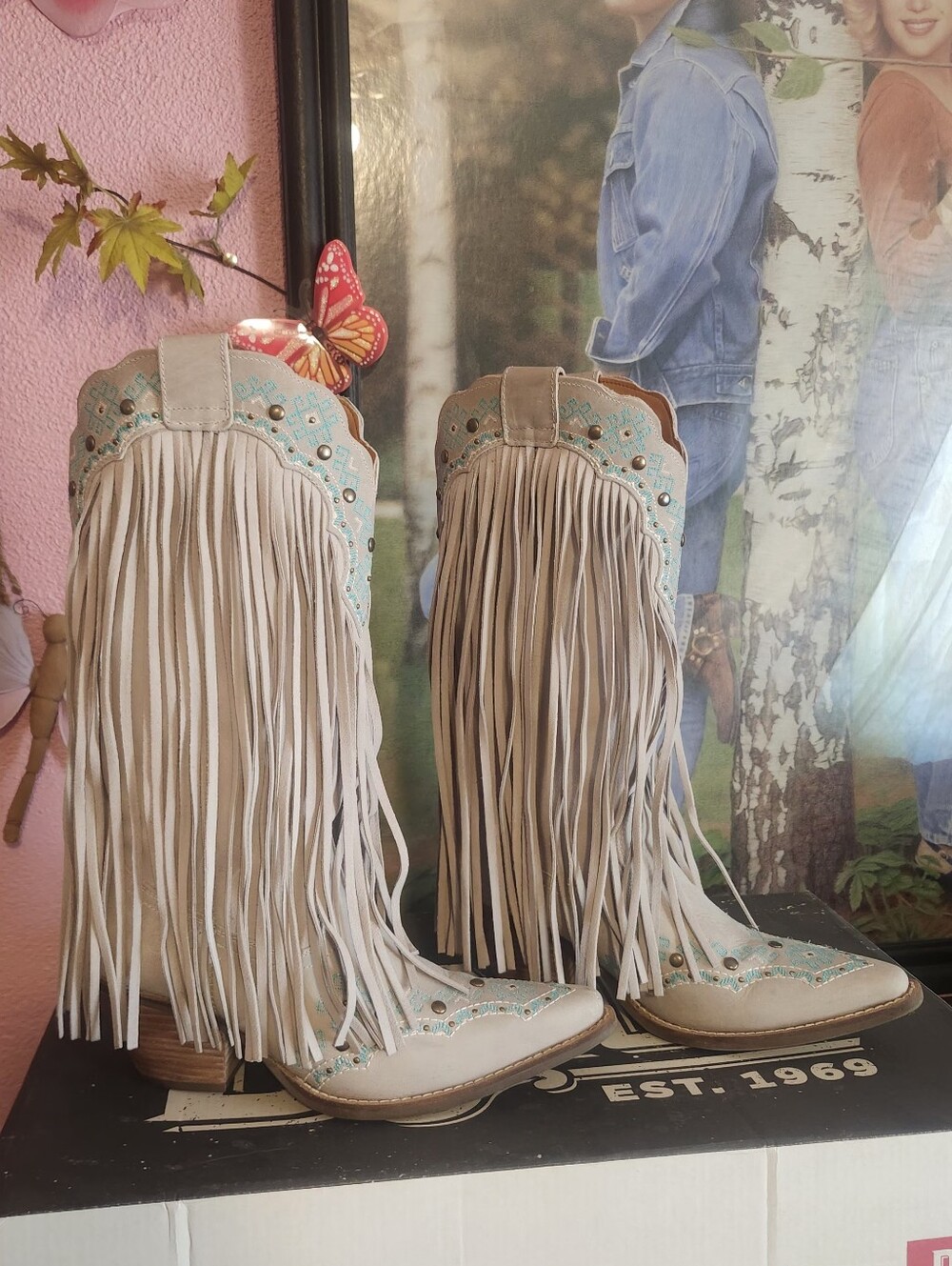 Dingo Women's Fringe Cowgirl Boots - Picture 5 of 10